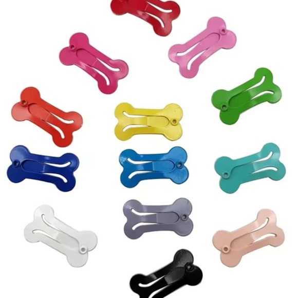 Dog Bone Rainbow Hair Clip Accessories - Picture 4 of 5